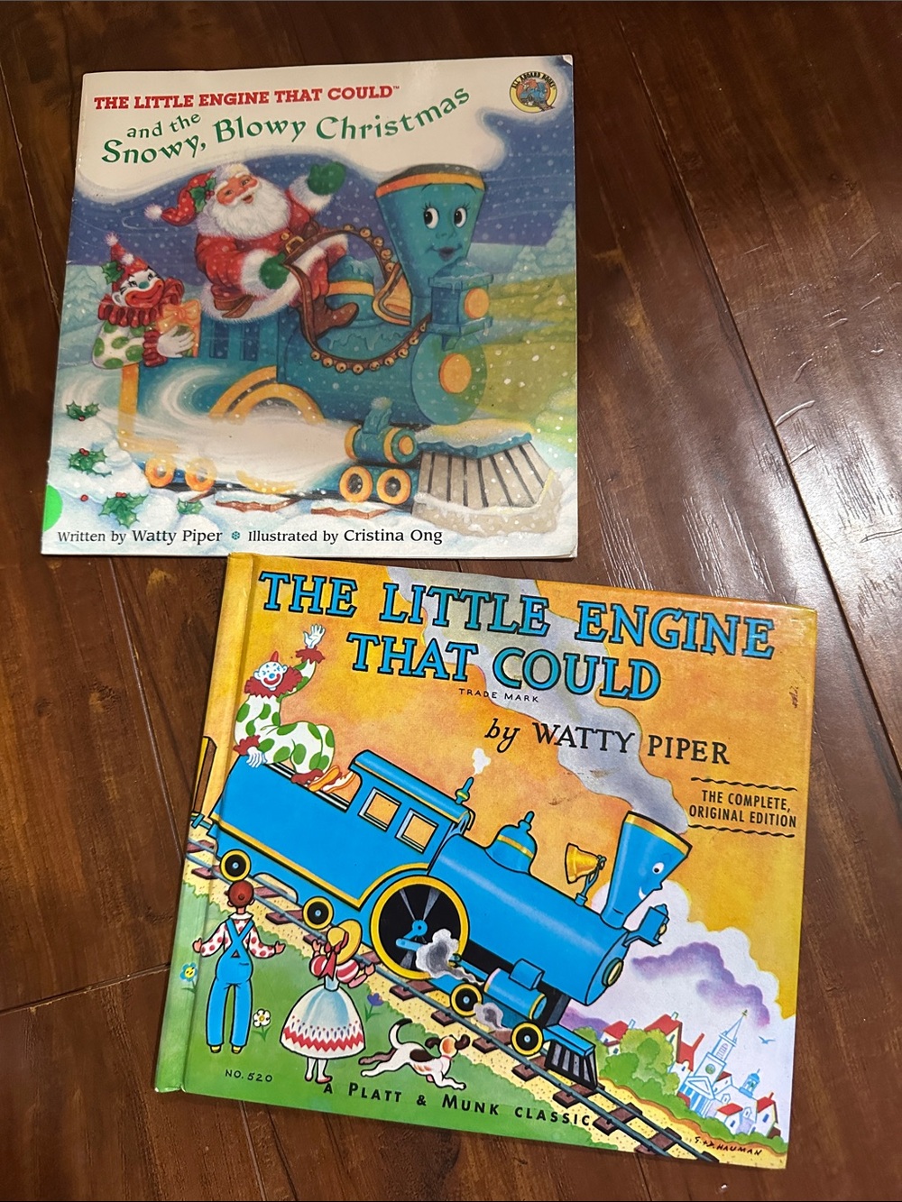 The Little Engine That Could 2 Book Lot Vintage Christmas Watty Piper Train